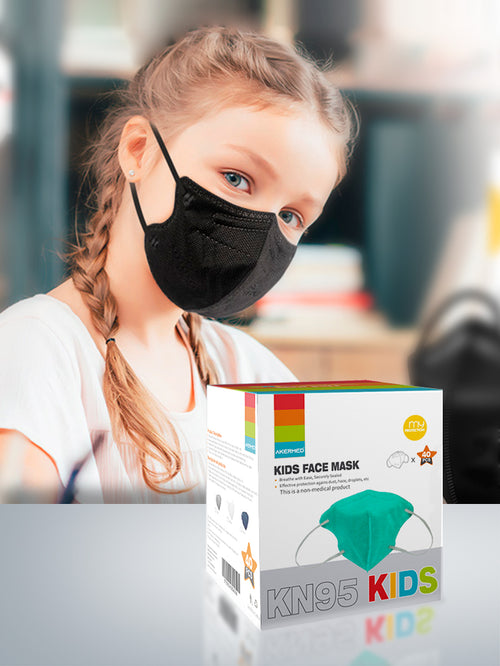 MASCARILLAS KN95 SIN VÁLVULA PARA NIÑOS (CAJA DE 40 UNIDADES)