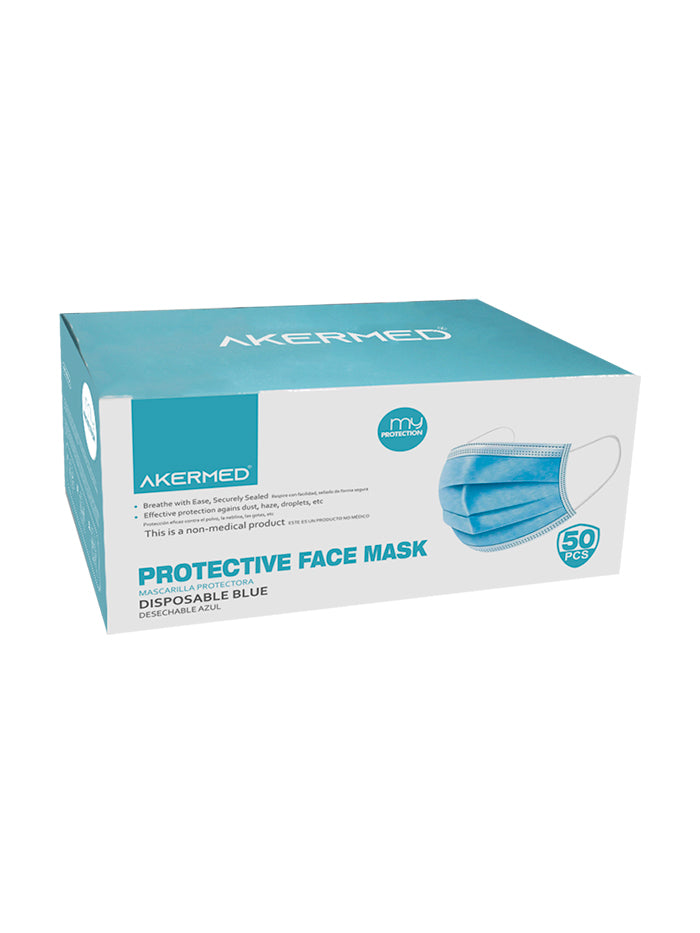 MASCARILLA DESECHABLE AZUL (CAJA DE 50 UNIDADES)