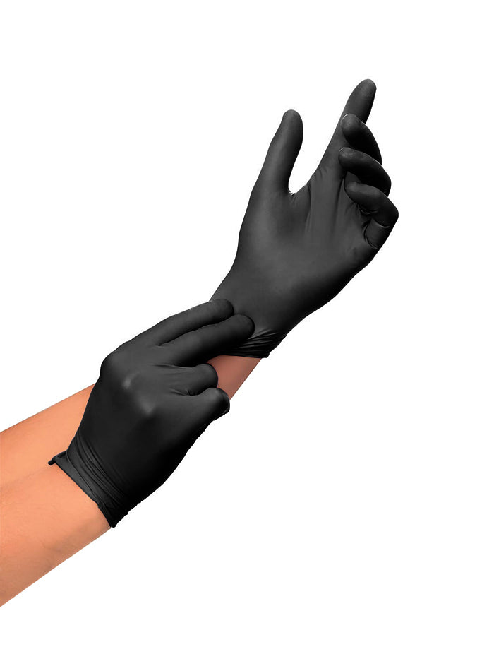 GUANTES DESECHABLES DE NITRILO NEGRO (CAJA DE 50 PARES)