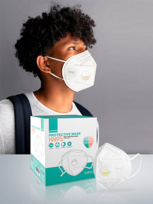 KN95 MASK WITH VALVE (BOX OF 20 UNITS)