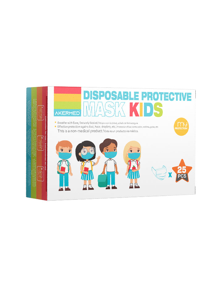 BLUE DISPOSABLE KIDS MASK (BOX OF 25 UNITS)