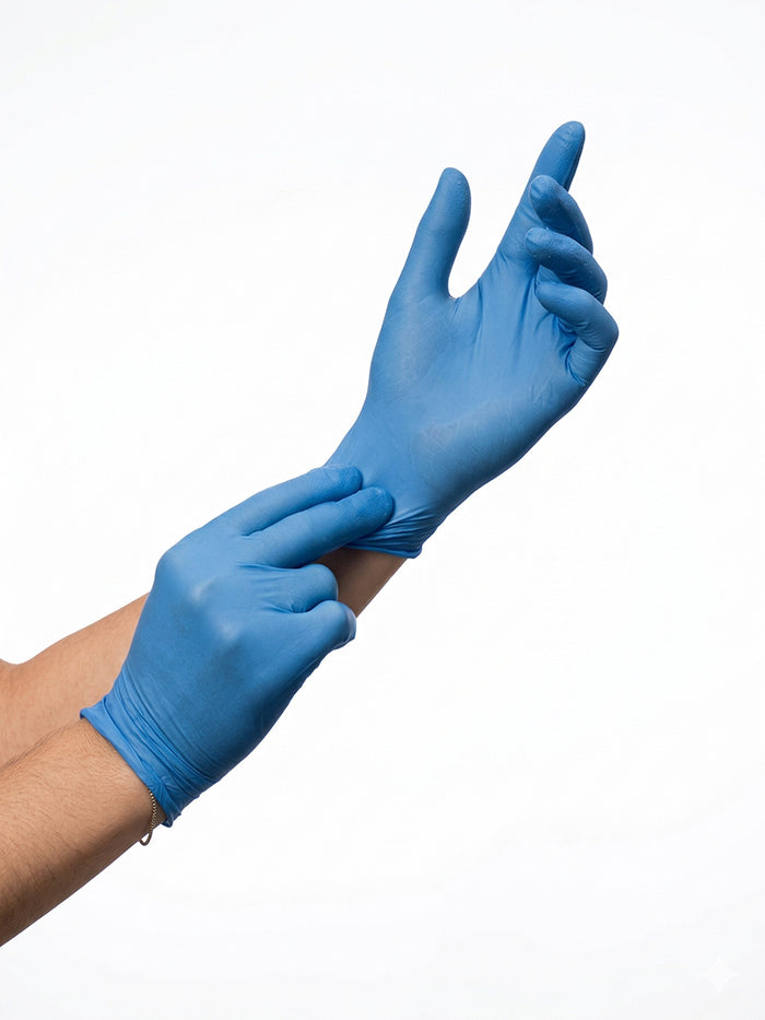 GUANTES DE NITRILO AZUL