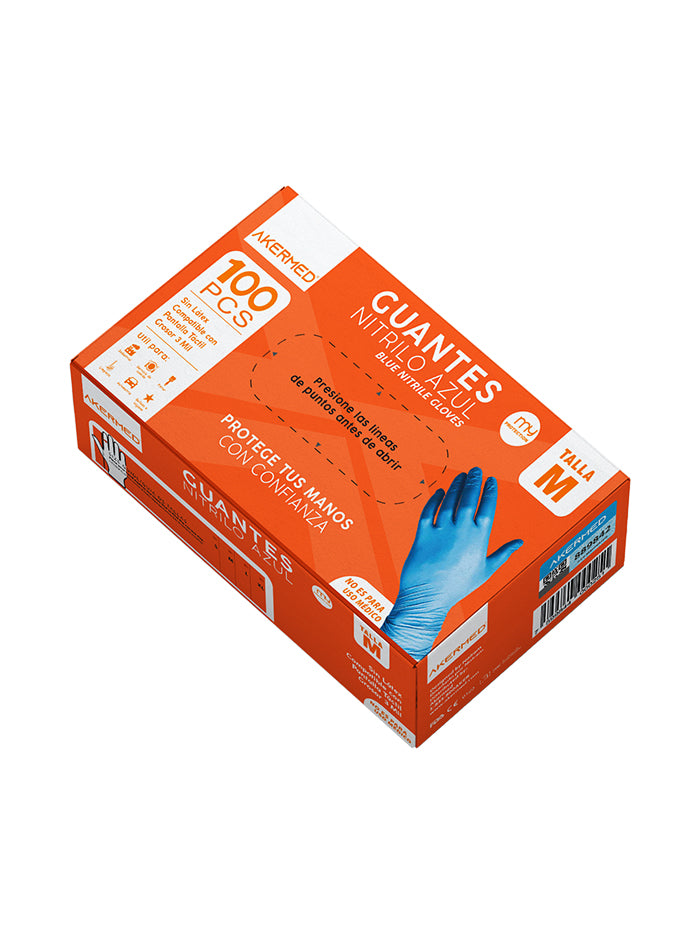 GUANTES DE NITRILO AZUL